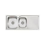 Oliveri Stainless Steel Regency 1 And 3/4 LH Bowl Topmount Sink With Drainer