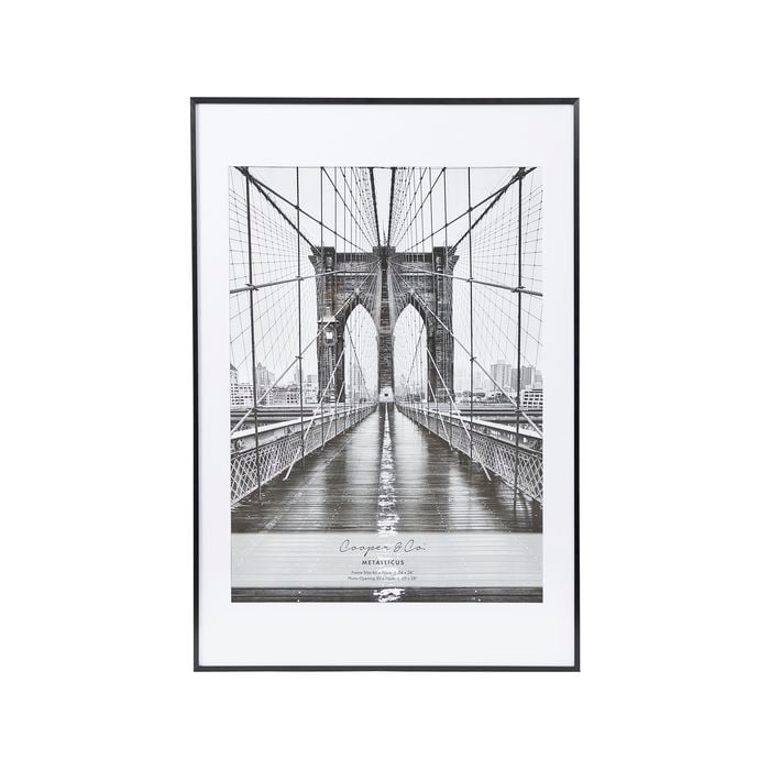 Cooper & Co. 60x90cm Mat to 50x70cm Black Premium Metallicus Photo Frame