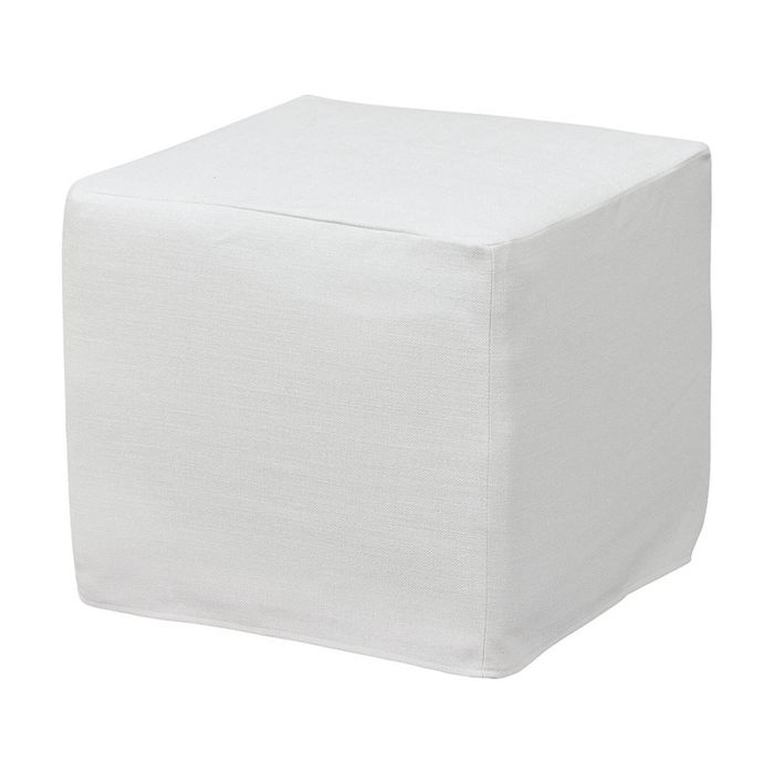 1825 Interiors Caledonia Ottoman With Off White Washable Slip Cover 50x50x50cm