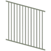 ProtectorAl 0350-1200W x 1200H Pale Eucalypt Flat Top Square Picket Pool Fence Panel Raked Up to 15º