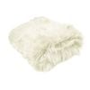Radisson Angora Cream Luxury Long Hair Faux Fur Throw Rug 127 x 152 cm