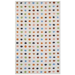 Handtufted Wool Rug-dot 6449-ivory/multi-80x150cm