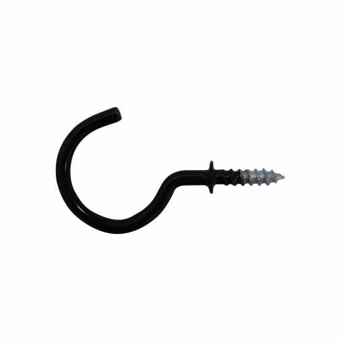 Everhang 18mm Black Cup Hooks - 10 Pack