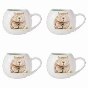 4PK Ashdene Bush Buddies Drink Cup Mini Hug 200ml Mug - Wombat
