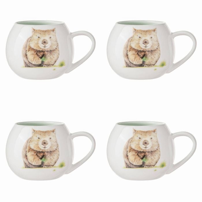 4PK Ashdene Bush Buddies Drink Cup Mini Hug 200ml Mug - Wombat