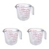 3PK Appetito 1 1/4 Cup Plastic Measure Jug Home Kitchen Cooking