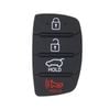 TKW 4 Button Replacement Rubber Buttons to suit Hyundai i40, Sante Fe (iX45) 2013 - 2015 Flip Keys