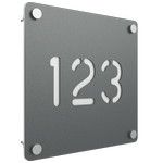 ProtectorAl 280 x 280mm Light Charcoal ACM Cut Through Custom House Sign