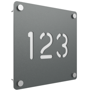 ProtectorAl 280 x 280mm Light Charcoal ACM Cut Through Custom House Sign