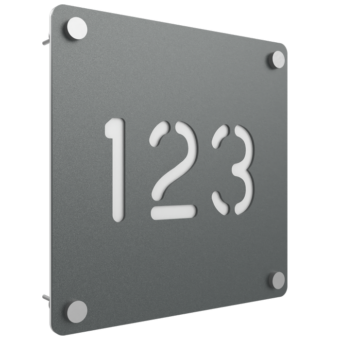 ProtectorAl 280 x 280mm Light Charcoal ACM Cut Through Custom House Sign
