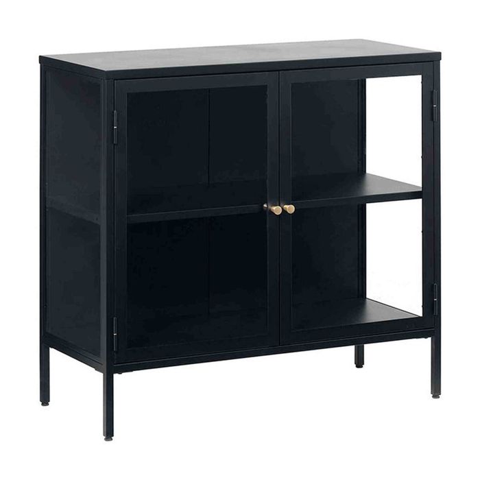 CARMEL 90cm 2 Glass Doors Sideboard Modern Furniture - Black