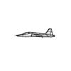 Ignite Laser Northrop T-38 Talon - Supersonic Jet Trainer Silhouette Metal Wall Art Rustic Metal 47 inch - 120 cm