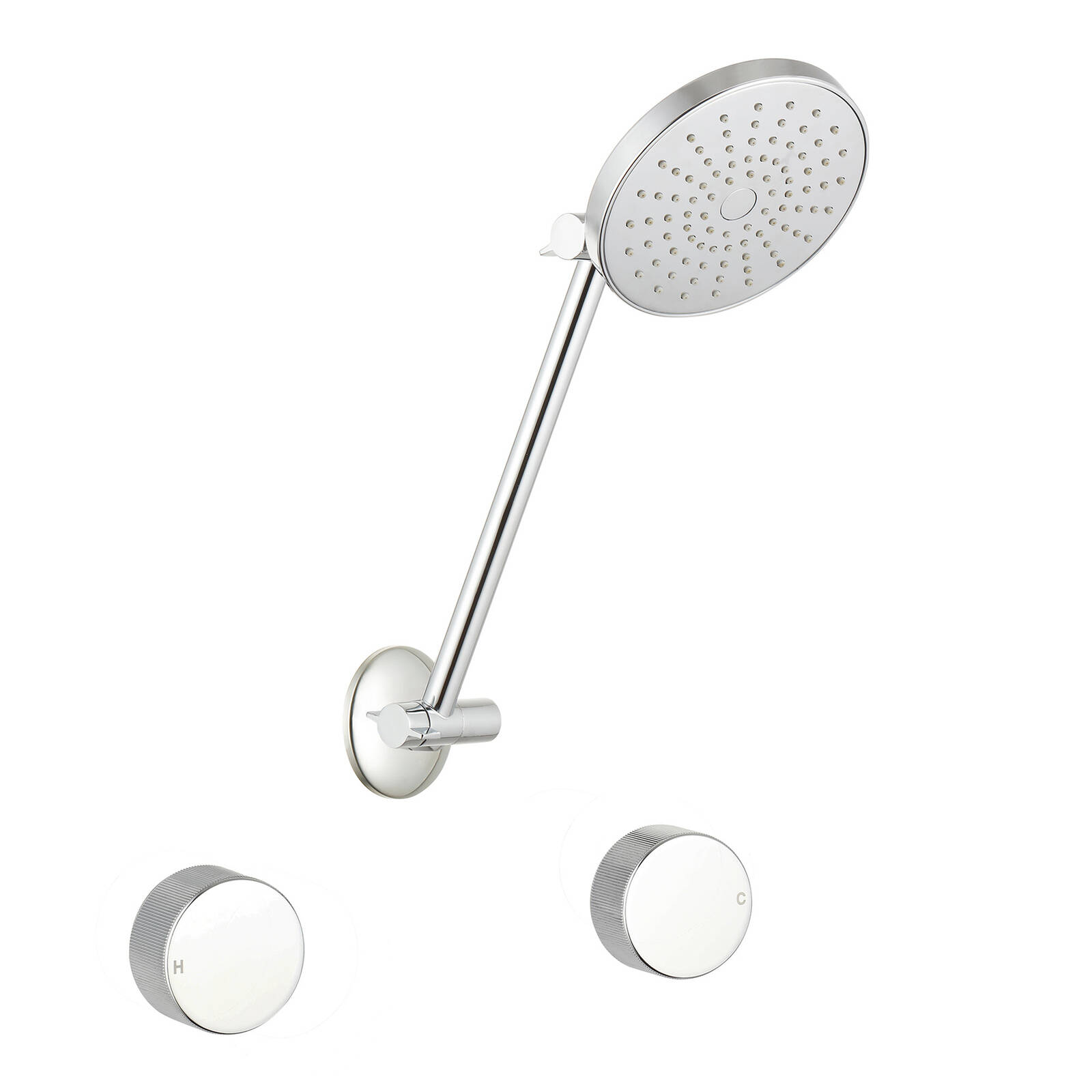1/4 Turn Textured Grip ABS All Directional Shower Set Chrome Resonance ...