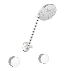 Mondella WELS 3 Star 9L/min Chrome Resonance 1/4 Turn Textured Grip ABS All Directional Shower Set