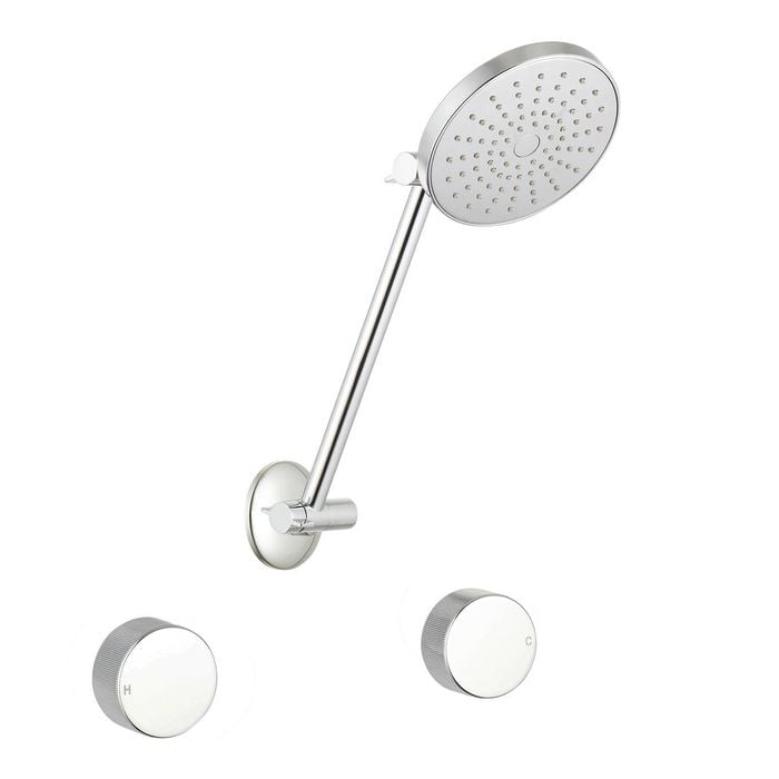 Mondella Resonance Chrome 1/4 Turn Textured Grip ABS All Directional Shower Set