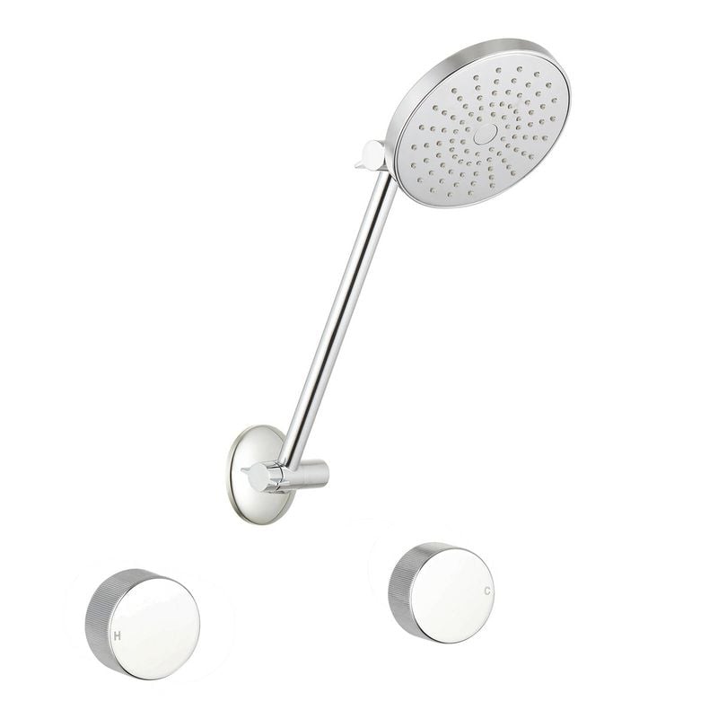 WELS 3 Star 9L/min Chrome Resonance 1/4 Turn Textured Grip ABS All Directional Shower Set