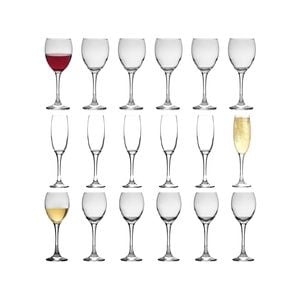 LAV 18pc Venue Stemware Set - Clear