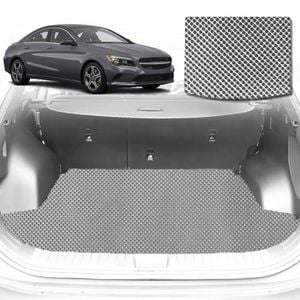 6D Diamond Car Boot Mat for Mercedes-Benz CLA-Class (C117)2013-2019-Coupe-Cargo Mat-Grey-Outback GT
