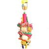 Loofa with Rattan Ball Raffia & Wooden Beads 38cm Bird Toy (Avi One)