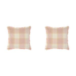 2PK Linen House Evelina Pink Cotton Cushion 48x48cm - Pink