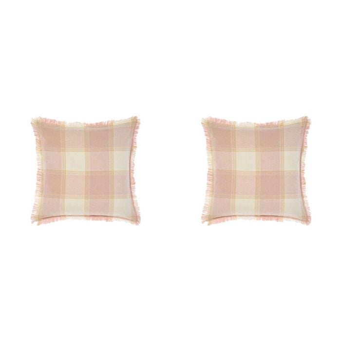 2PK Linen House Evelina Pink Cotton Cushion 48x48cm - Pink