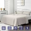 LINENOVA 100% Organic Bamboo Quilt Cover Set - Super King,Latte