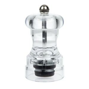 Olympia Acrylic Salt And Pepper Mill Ceramic Mechanism Clear 102mm