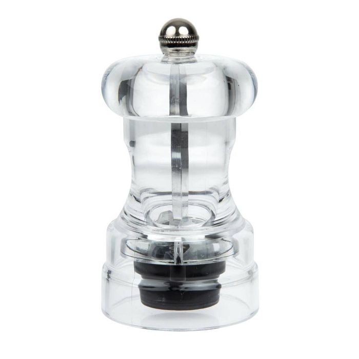 Olympia Acrylic Salt And Pepper Mill Ceramic Mechanism Clear 102mm