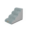 P&P Grey Foam Pet Stairs With Non-Slip Removable Cover And Gentle Slope
