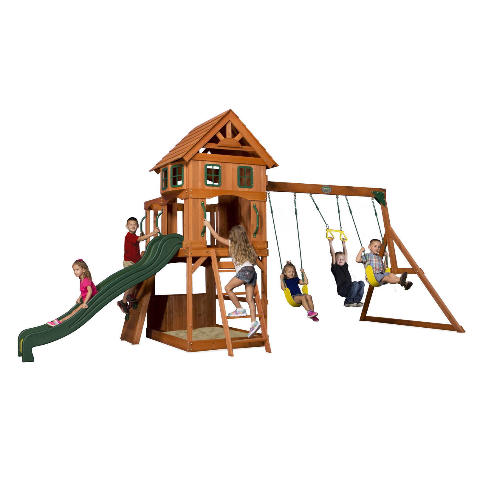 Backyard Discovery Atlantis Cedar Wood Play Centre Swing Set with