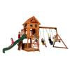 Backyard Discovery Atlantis Cedar Wood Play Centre Swing Set with Slide and Clubhouse