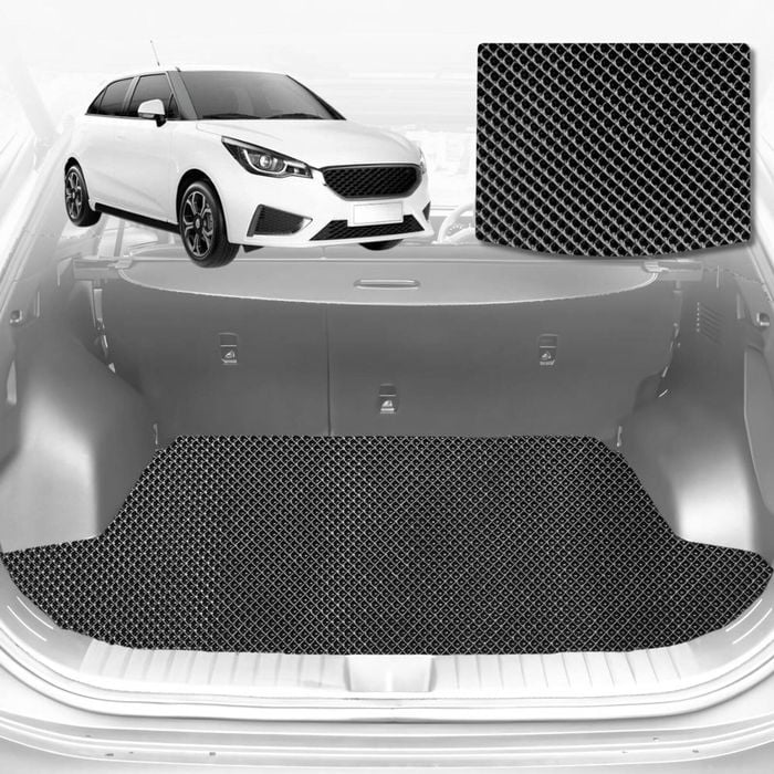 6D Diamond Car Boot Mat for MG 3 2011-Current-Cargo Mat-Black-Outback GT