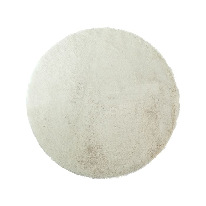 Smart Home Products 180cm Cream Orville Round Shag Pile Rug