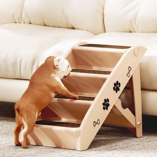 i.Pet Dog Ramp Steps For Bed Sofa Car Pet Stairs Ladder Beige Bunnings Australia