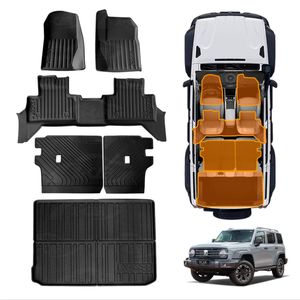 Floor Mats Boot Liner Set for GWM Tank 300 PHEV 2023-Onwards Cargo Kick Mats Back Seat  Cover