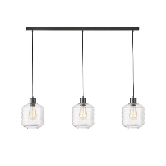 Oriel Lighting Marconi Trilight 3 Light Pendant Light Clear Glass