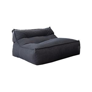 Cotton Double Boss Lounger (cover only) - Black - Indoor - Double Seater