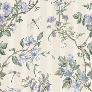 Floral Stripes Neutrals, Wallpaper 10.05m x 53cm Wallpaper Boutique