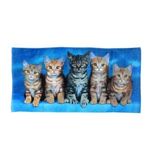 Curious Kittens Cotton Beach Towel 75 x 150 cm
