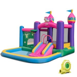 Costway Colorful Inflatable Bounce House Jumping Castle W/680w Blower