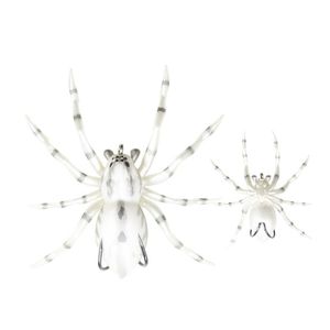 Lunkerhunt Phantom Spider 1/4oz Topwater Soft Plastic Fishing Lure 06 White Wolf