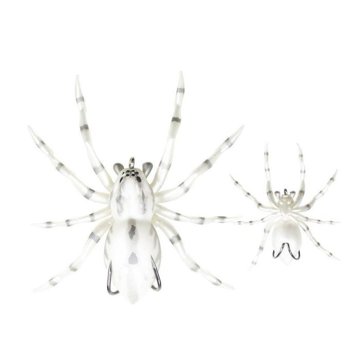 Lunkerhunt Phantom Spider 1/4oz Topwater Soft Plastic Fishing Lure 06 White Wolf