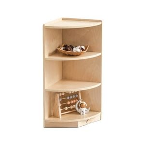 Jooyes Kids 3 Tier Corner Shelf Wooden Storage Cabinet - 33 Cm | Corner Shelf | 76 Cm