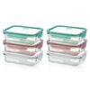 Glasslock 400ml Rectangular Storage Container Set W/ Lid 6pc