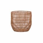 28 x 26cm Light Brown Woven Planter