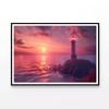 Lighthouse, Rocky Shore & Sky  Print 100% Australian Made 120x90cm  (Poster)