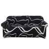 Catzon 2 Seater Stretch Sofa Cover Non-slip Polyester Printing Elastic Bottom