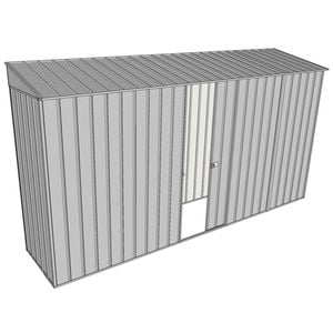 Build-a-Shed 0.8 x 3.7 x 2m Skillion Single Sliding Side Door Shed - Zinc