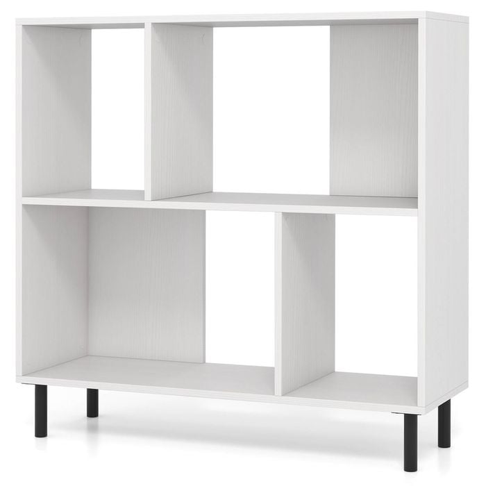 Costway Open Bookcase 4-cube Bookshelf Display Rack White