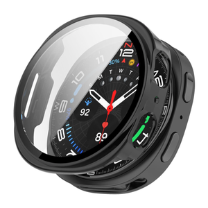 Samsung Galaxy Watch 8 40mm Tempered Glass Screen Protector Case (Titanium Gray)